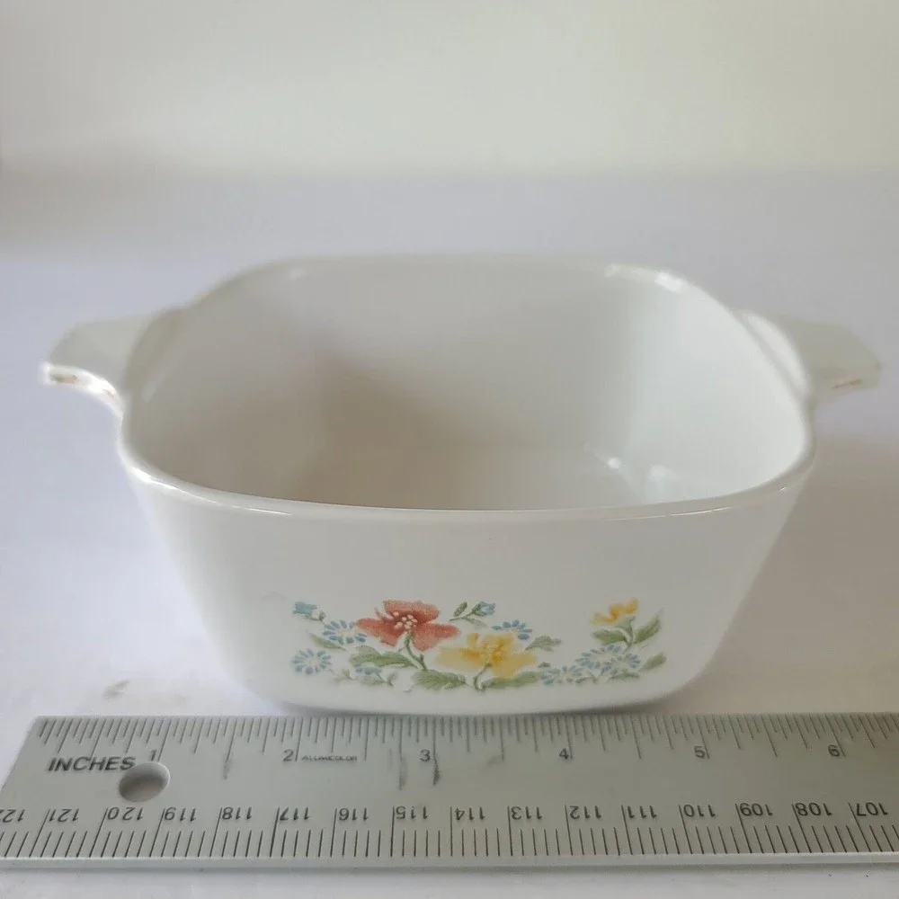 Corning Ware Wild Flower Casserole dishes P-43-B & A-1-B Vintage 1 Ltr & 700 ml